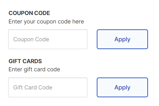 Coupon Codes & Gift Cards
